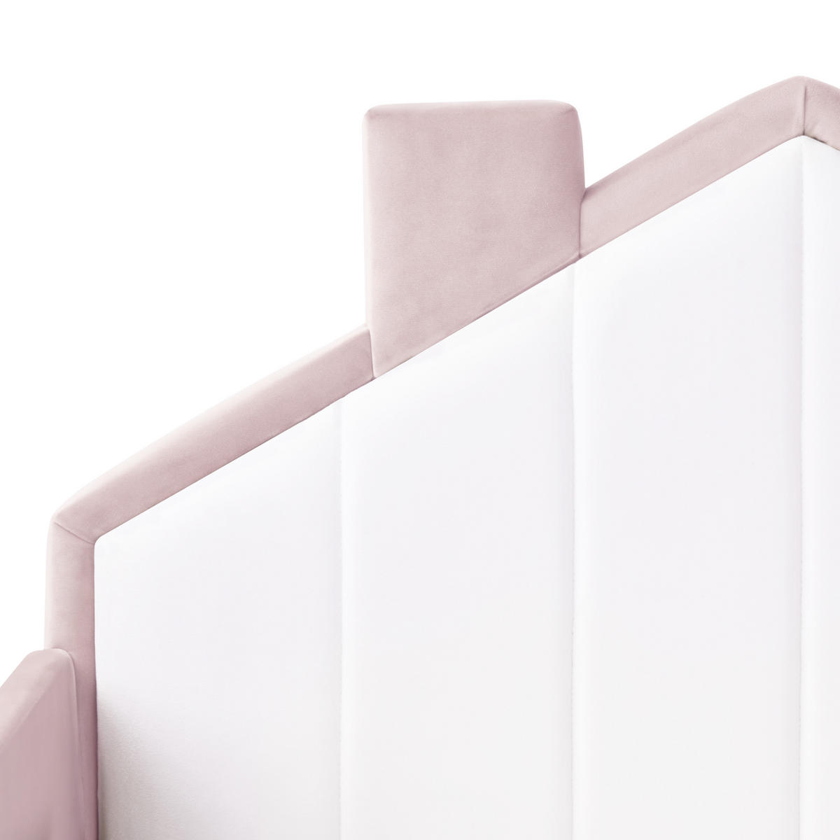PAT PENTRU COPII Haus catifea 90/200 cm roz Kervan - roz aprins, material textil (90/200cm) - Beliani