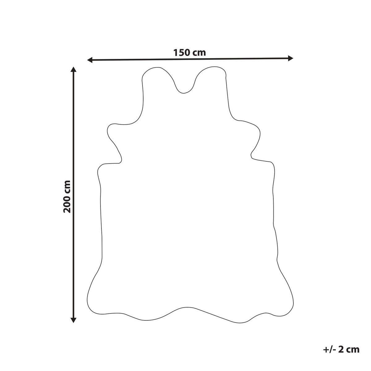KUHFELL-TEPPICH Zeil 200/150 cm - Beige/Braun, Textil (150/200cm) - Beliani