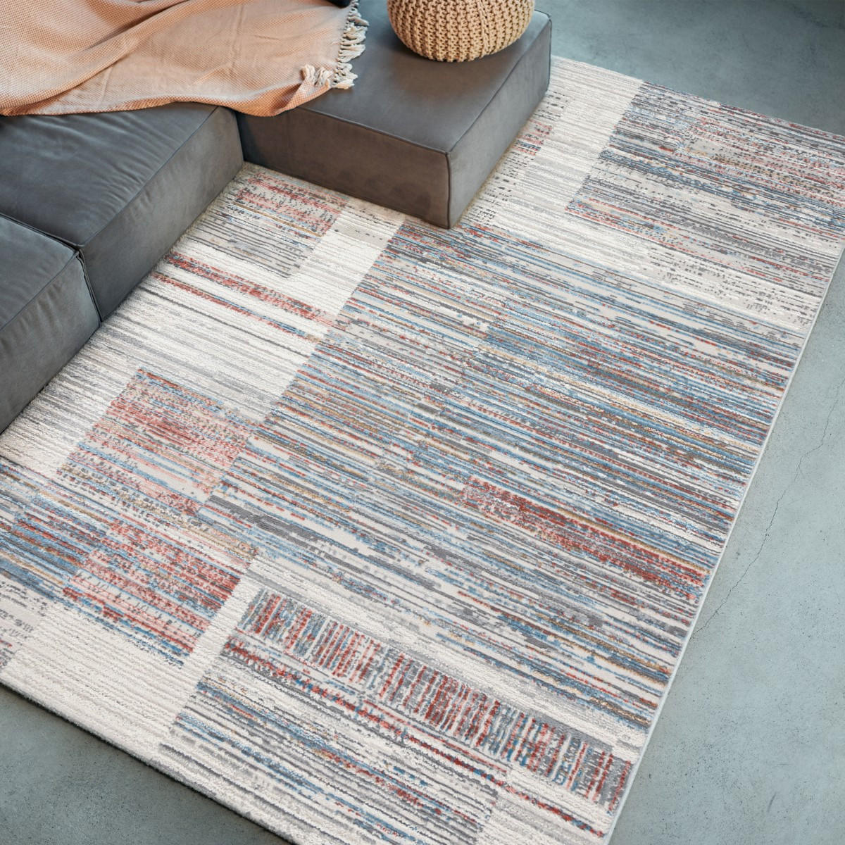 KOBEREC béžový krémový oranžový - 80 x 150 cm - různobarevná, textil (80/150cm) - Mazovia