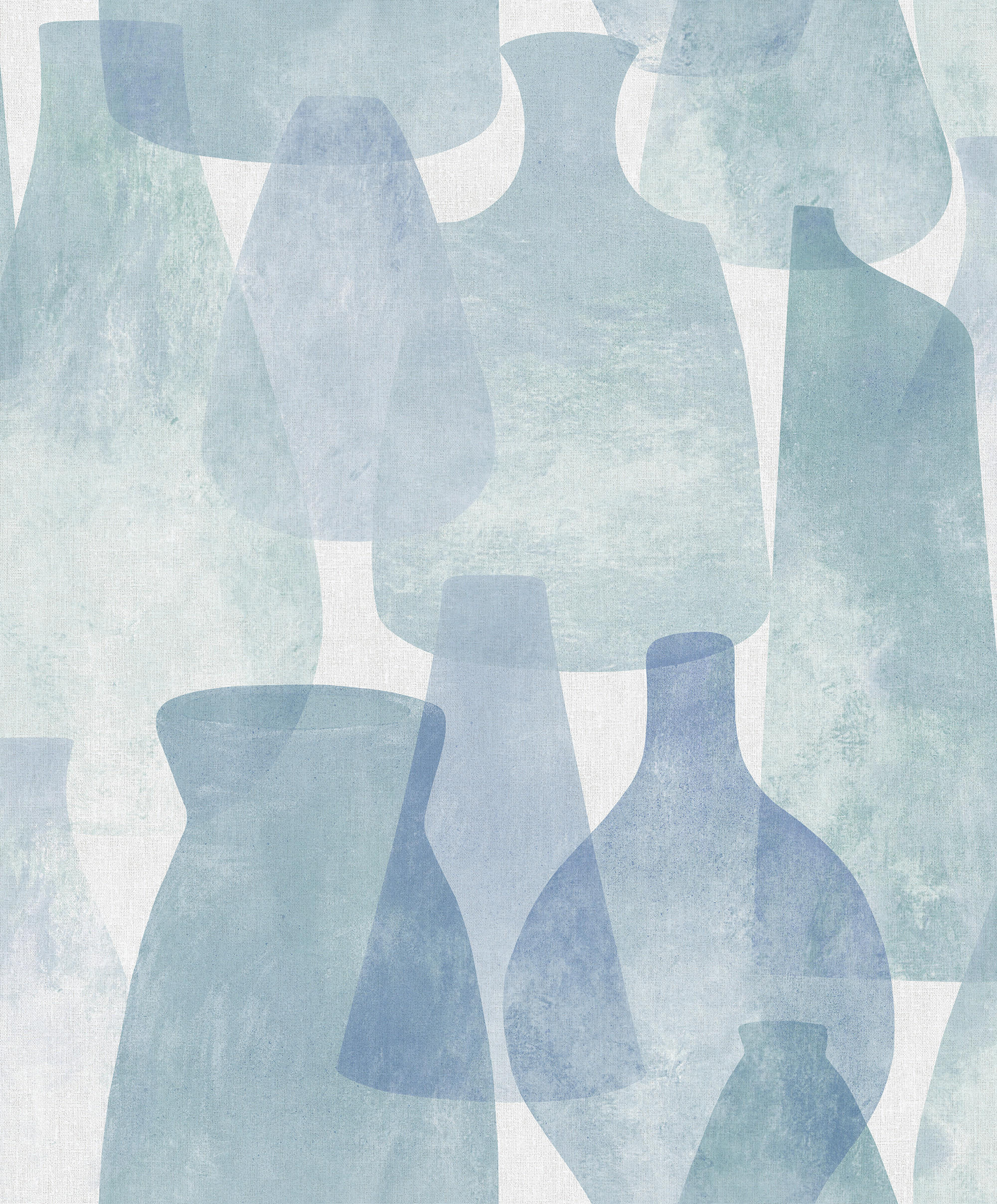 TAPETE Töpferware 53 cm x 10 m - Blau, Papier (53/1000cm) - Sanders & Sanders