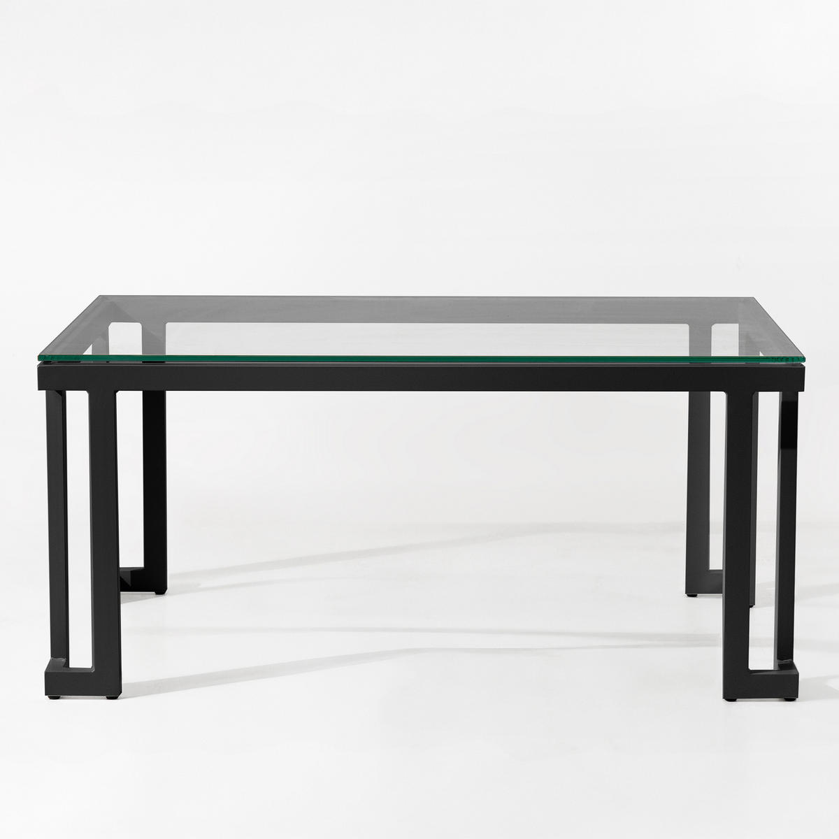 GARTENLOUNGE-SET TRIGLO 1x Tisch, 2x Sessel, 1x Sofa 3-Sitzer, 4-tlg., Modern, Dunkelgrau - Dunkelgrau/Rot, Glas/Textil - KONSIMO®