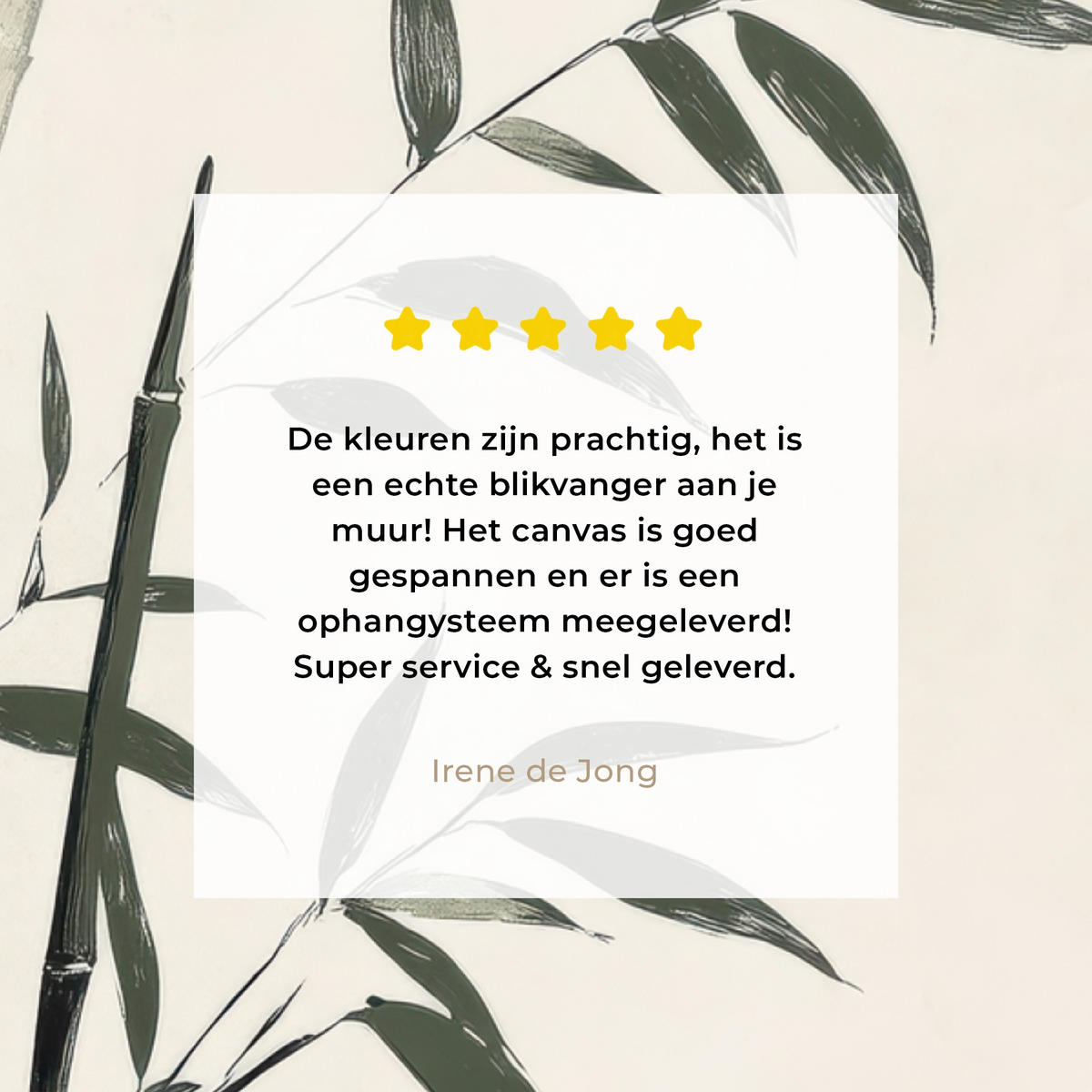 LEINWANDBILD Japandi - Bambus - Beige 60x80 cm - Eukalyptusholzfarben, Textil (60/80cm) - MuchoWow