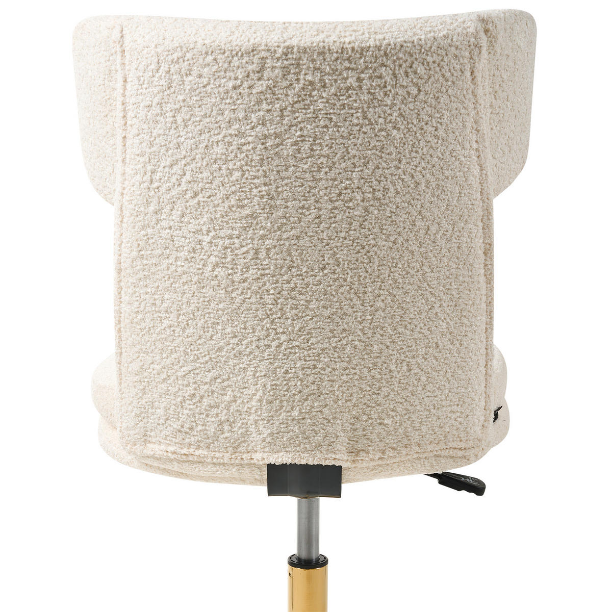 SCHREIBTISCHSTUHL Bouclé Cremeweiß Granby - Weiß, Textil (58/77/58cm) - Beliani