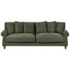 3-SITZER-SOFA dunkelgrün Eike - Dunkelbraun/Grün, Textil (229/82/102cm) - Beliani