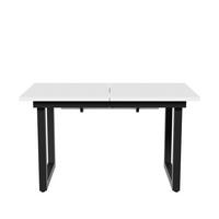 AUSZIEHTISCH Weiß/Schwarz 140-180/80/75 cm - Weiß, Holz (80/140/75cm) - PANGIVO