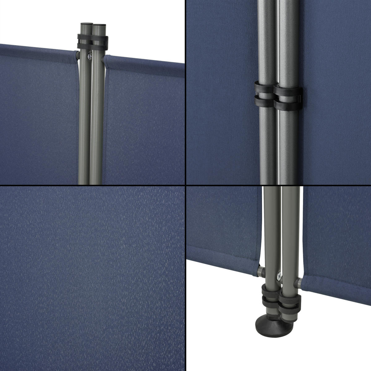 SICHTSCHUTZ Modica - Dunkelblau, Textil/Metall (215/170cm) - pro.tec