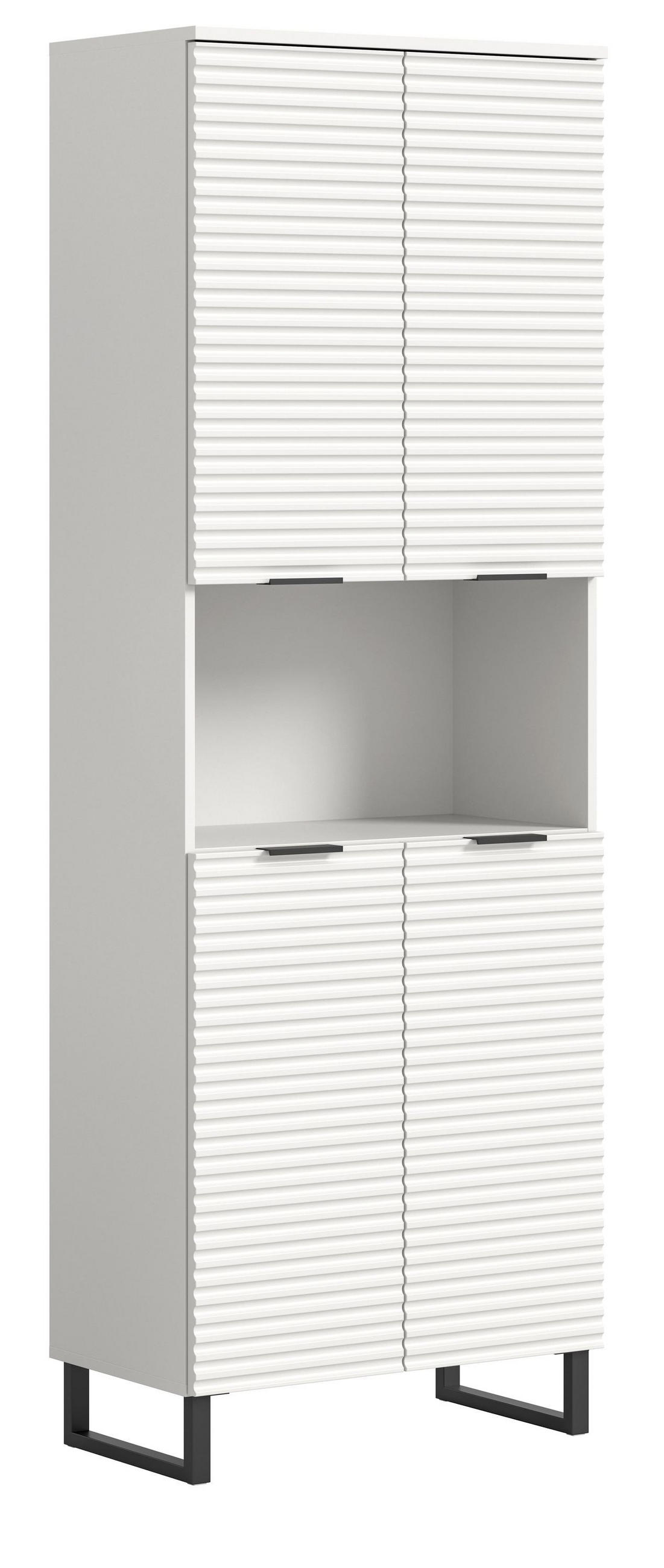 Homes & Jones Hochschrank Weiß 70x193x34 cm