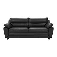 SOFA ohne Schlafmöglichkeit - 3 Personen - Kunstleder - Schwarz - - Schwarz, Leder (201/88/82cm) - Vente-Unique