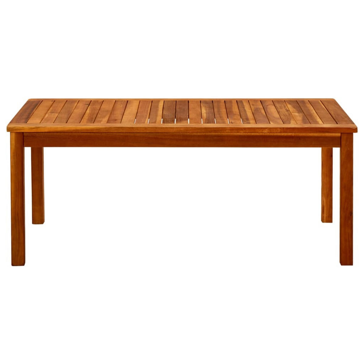 COUCHTISCH mit Latten-Tischplatt, 110/60/45 cm, aus Massivholz Akazie - Braun, Holz (110/60/45cm) - vidaXL