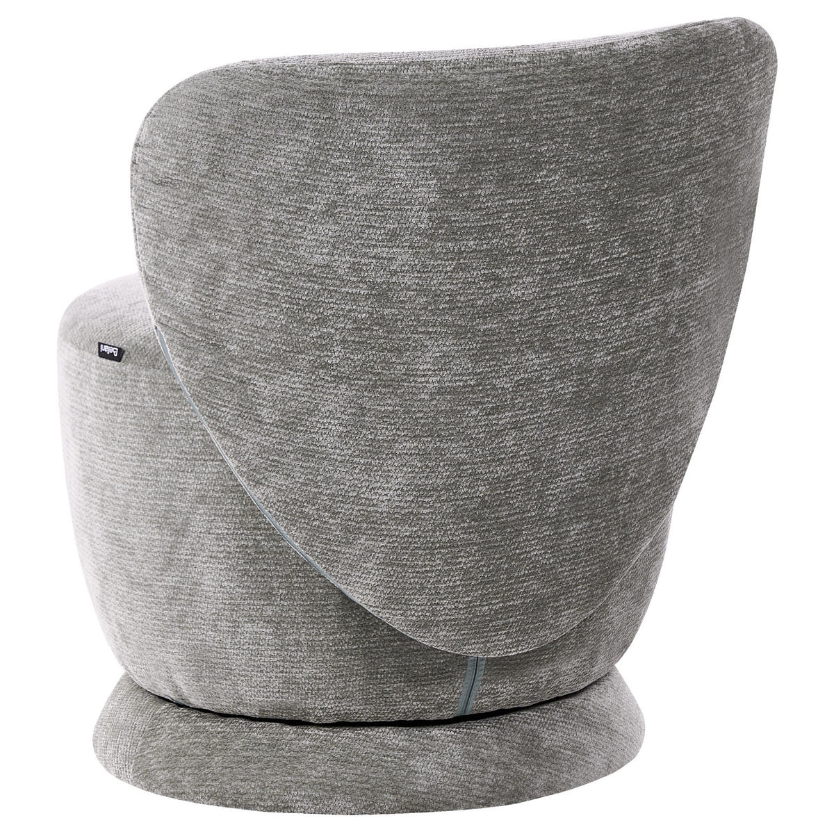DREHSESSEL Chenillegewebe Hellgrün Blomma - Hellgrün, Holz/Textil (60/72/63cm) - Beliani