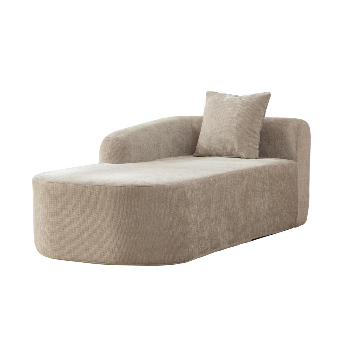 RÉCAMIERE DE-35127 linke mit Chenille-Bezug Grau - Grau, Textil (99/80.5/172cm) - ComfortXL