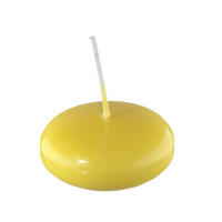SCHWIMMKERZEN Zitrone 32 x Ø 80 mm, 8 Stück - Gelb, Paraffin (8/3.2/3.2cm) - Kopschitz Kerzen