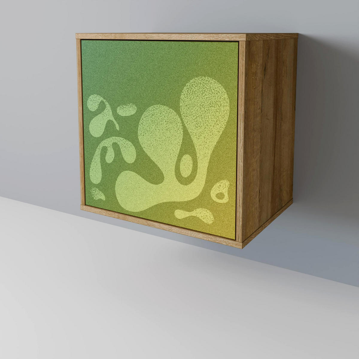 SIDEBOARD IRREGULAR BLUE, Eichefarben, 57,5x42x75,5 cm, Goldfarbene Metallfüße - Eichefarben/Goldfarben, Holzwerkstoff/Metall (57.5/75.5/42cm) - SpaceRebels