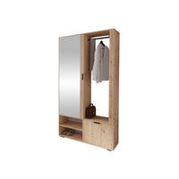 GARDEROBE Milo - Schwarz/Eiche Artisan, Holzwerkstoff/Kunststoff (100/190/33cm) - MIRJAN24