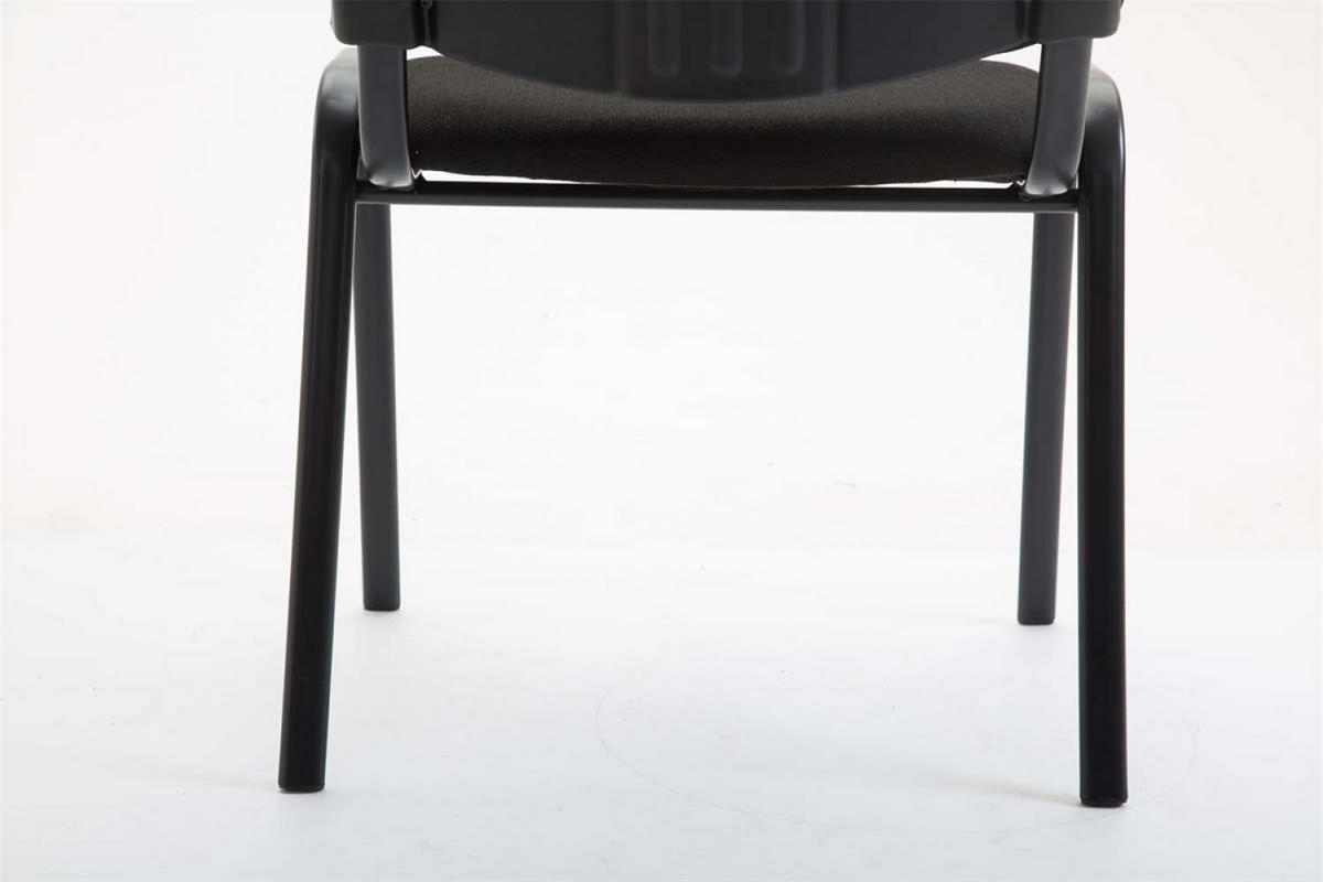 BESUCHERSTUHL Stoff schwarz - Schwarz, Textil/Metall (53/83/53cm) - CLP