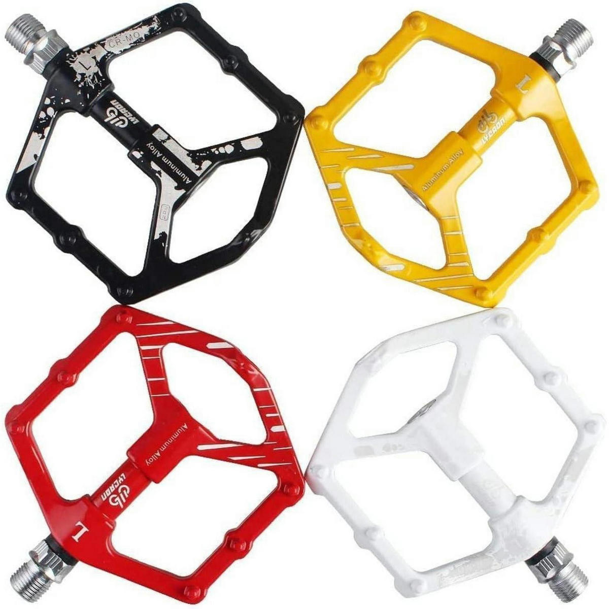 FAHRRADPEDALE 2-teiliges Set Aluminium Schwarz - Schwarz, Metall (8.2/1.8/10.2cm)