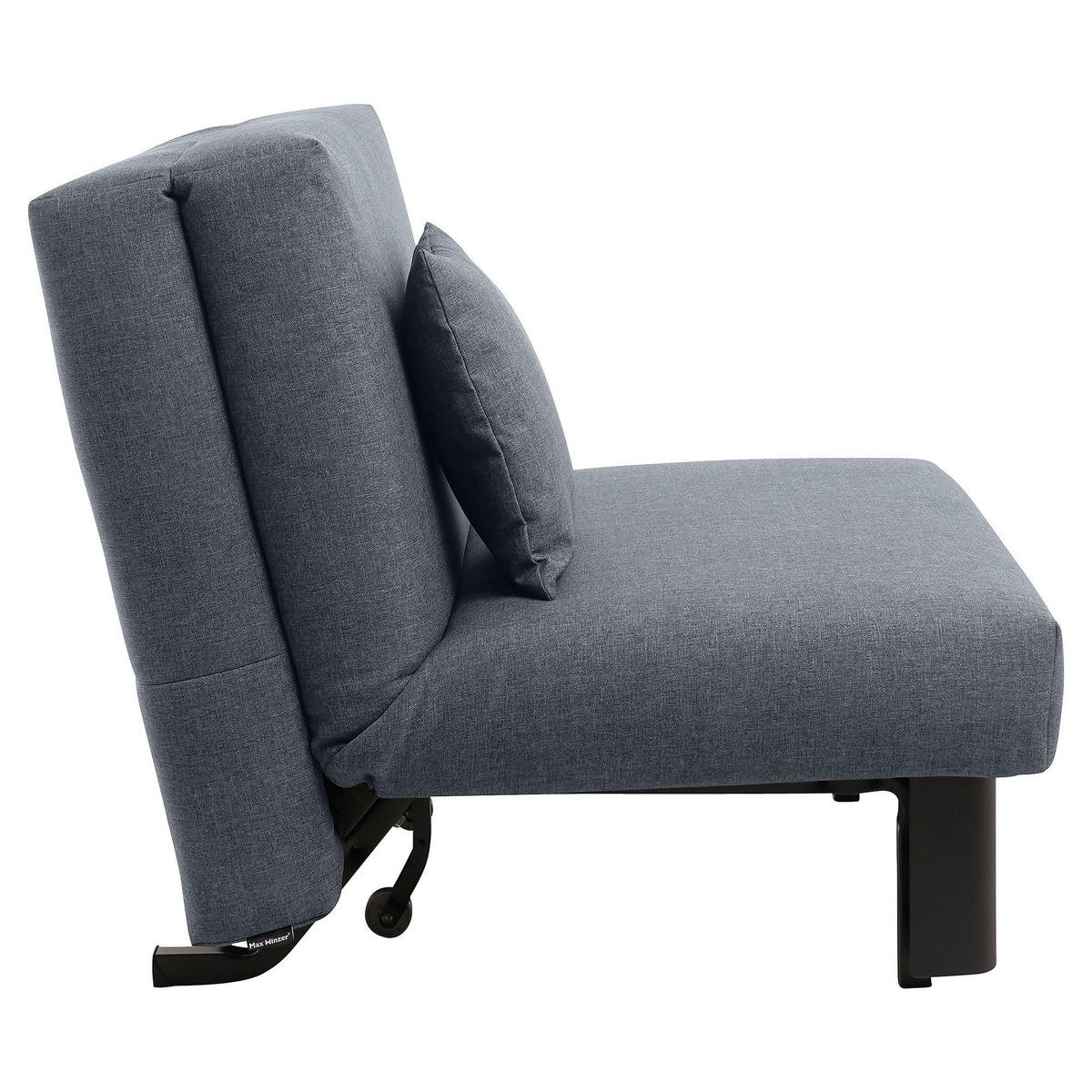 FALTSESSEL Kalomira Bezug Flachgewebe Metall schwarz / denim - Blaugrau, Kunststoff (100/85/85cm) - 58aufmkessel