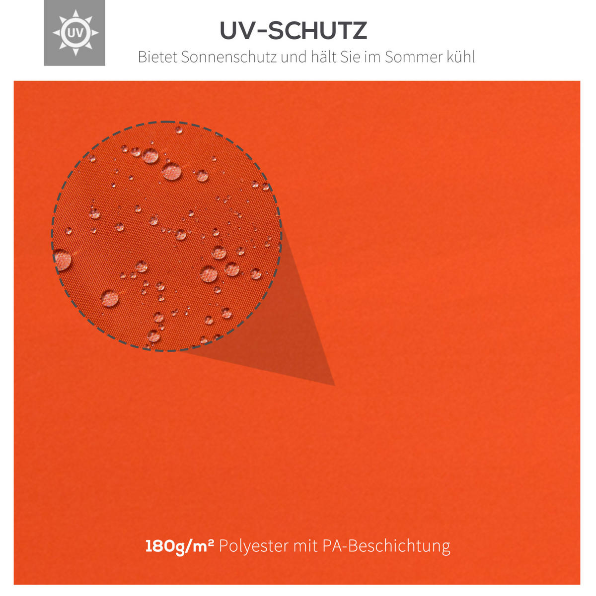 ERSATZDACH 400/300 cm mit Doppeldach und Wasserablauflöchern aus Polyester, Rostrot - Rot, Textil (300/20/400cm) - Redom