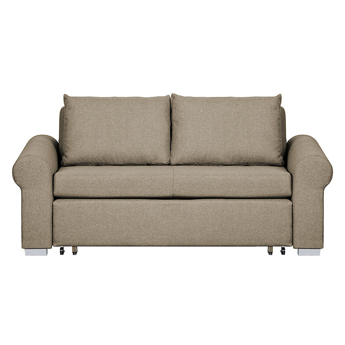 SCHLAFSOFA - Beige, Textil (204/90/90cm) - home24