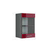 KÜCHENGLASSCHRANK R-Line Rot Hochglanz 40 cm - Bordeaux/Anthrazit, Holzwerkstoff (40/60/31cm) - Vicco