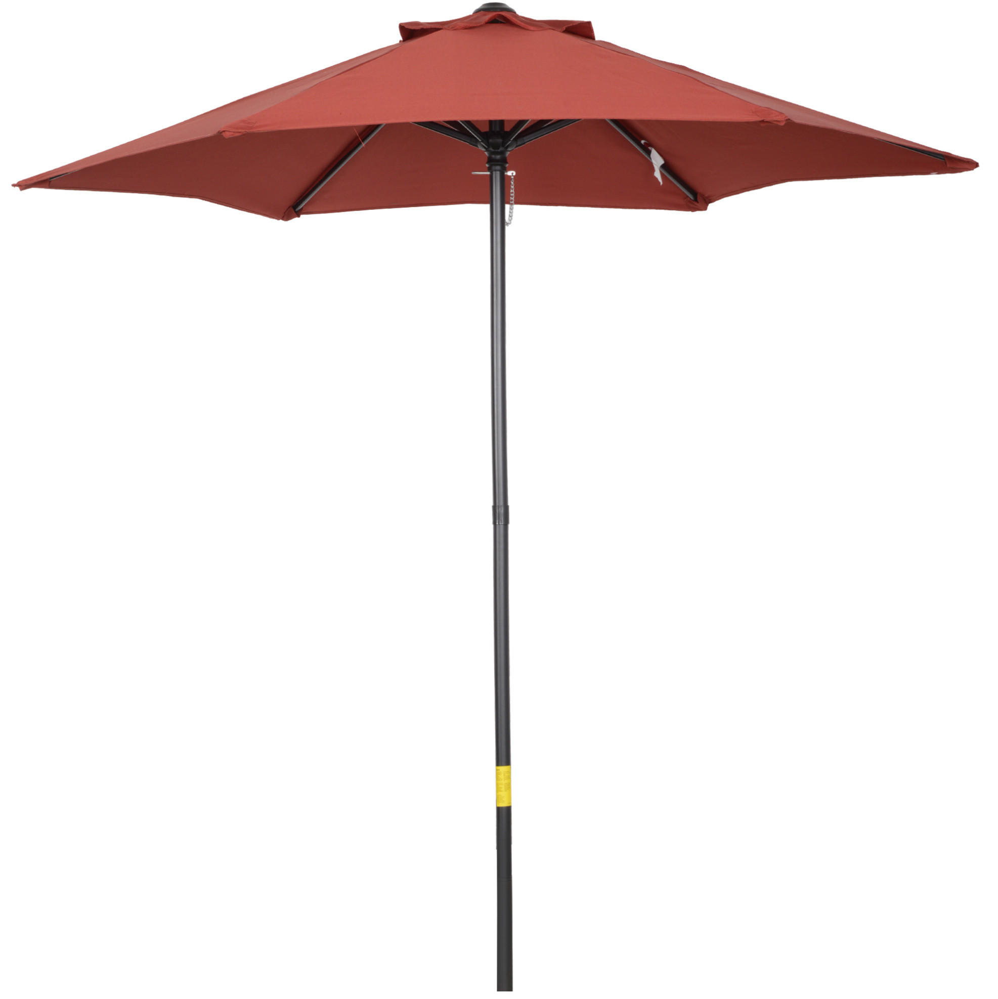 SONNENSCHIRM 196/196/204 cm weinrot aus Polyester mit Knickfunktion - Rot, Holzwerkstoff (196/196cm) - OKWISH