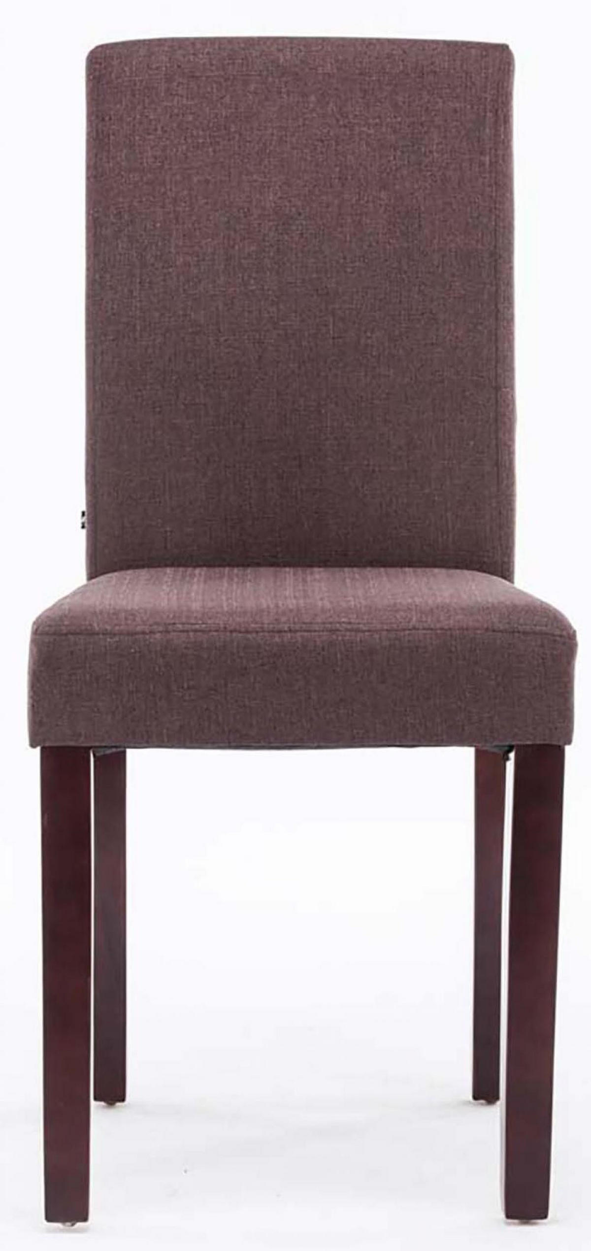 STUHL 4er Set Stoff braun - Braun/Cappuccino, Holz/Textil (41/91/47cm) - CLP
