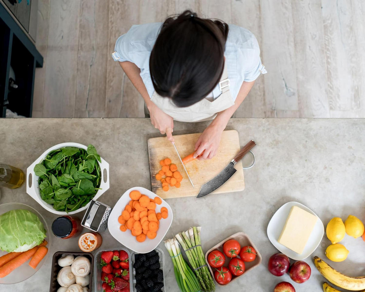 BLOCKMESSER 20 cm - Nussbaumfarben, Holz/Metall (34cm) - Zayiko