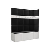 GARDEROBEN-SET Orion II - Anthrazit/Weiß, Holzwerkstoff/Kunststoff (168/186/46cm) - MIRJAN24