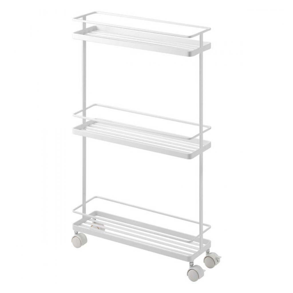 YAMAZAKI Tower 7151 Rollregal in Weiß – Praktisches Regal für Küche und Bad - Weiß, Metall (38/66/12cm) - Yamazaki