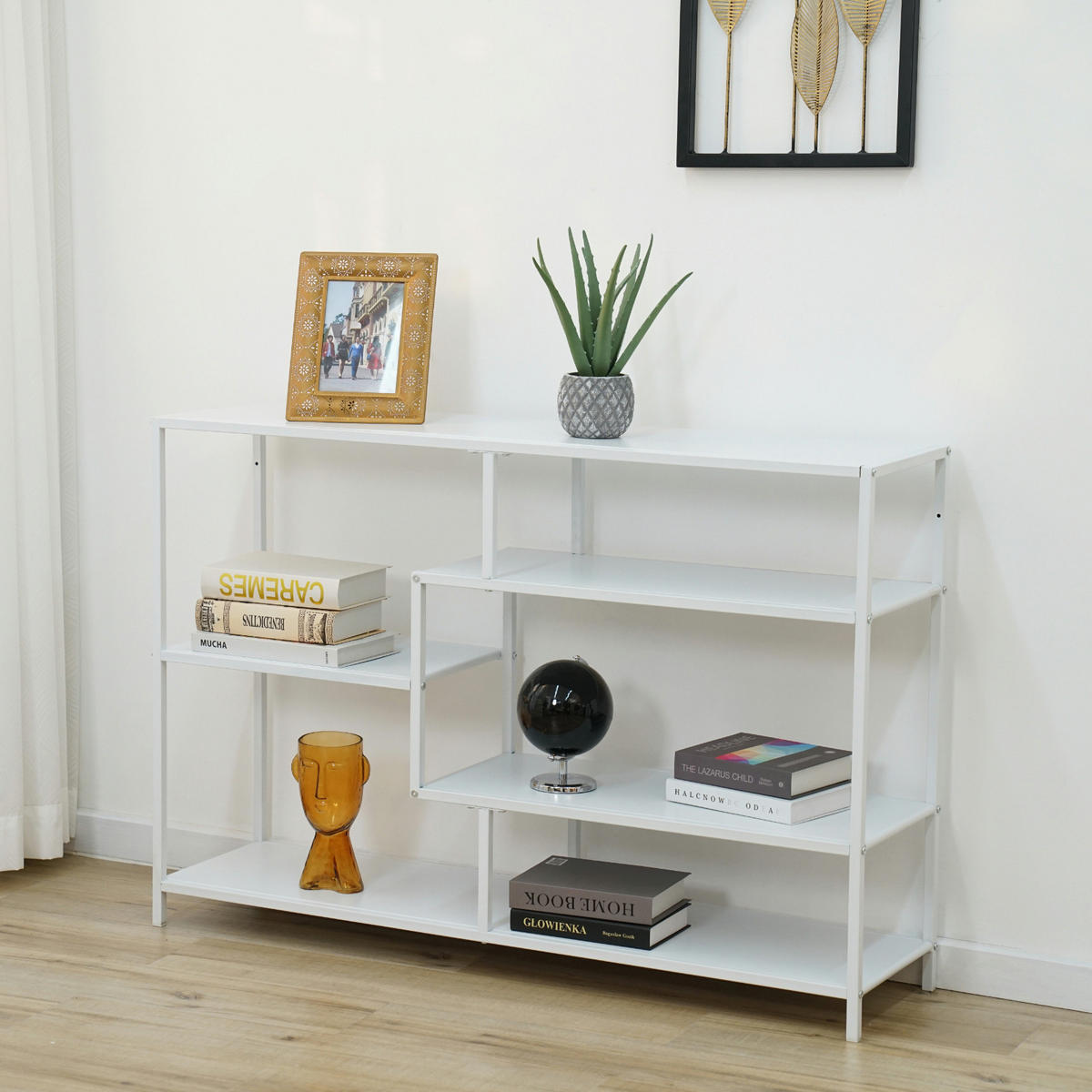METALLREGAL CASTO Weiß - Weiß, Metall (114/78/30cm) - SVITA