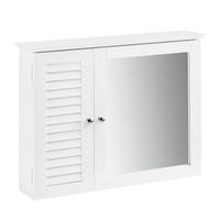 SPIEGELSCHRANK Weiß - Weiß, Holzwerkstoff (65/49/15cm) - SoBuy