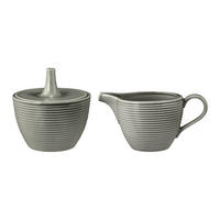 MILCH & ZUCKER SET Beat Color Glaze Perlgrau - Grau, Keramik (1/1cm) - Seltmann Weiden