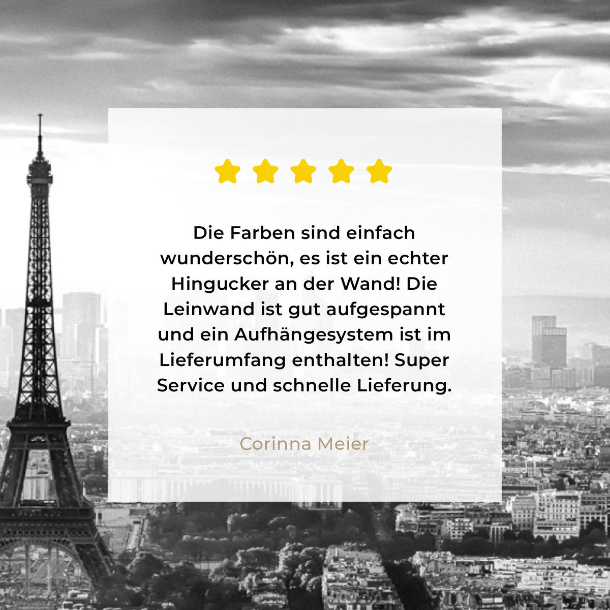 LEINWANDBILD Paris - Skyline - Eiffelturm - Stadt - Wolken 40x30 cm - Dunkelgrau, Textil (40/30cm) - MuchoWow