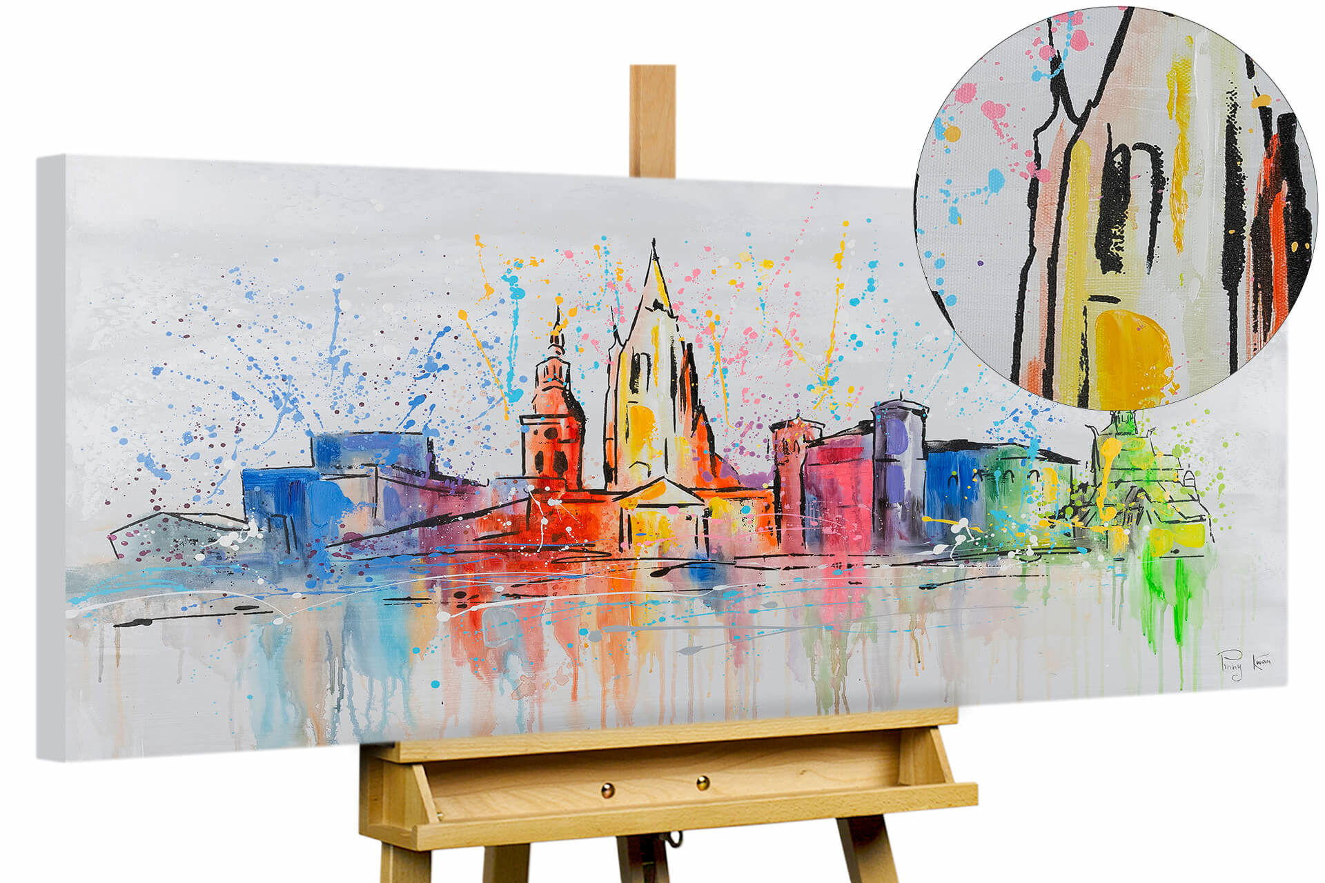 KUNSTLOFT RUČNĚ MALOVANÝ AKRYLOVÝ OBRAZ, 120/60 CM