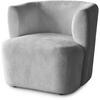 SESSEL Nori hellgrau velour - Hellgrau/Schwarz, Kunststoff/Textil (75/68/72cm) - Beautysofa