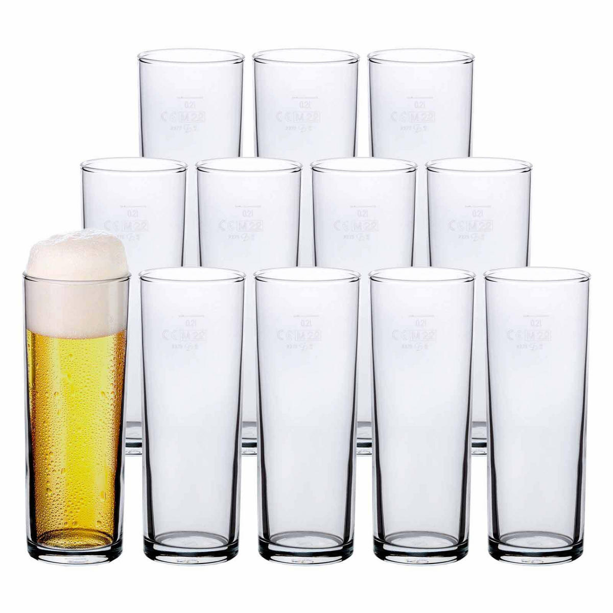KÖLSCHGLÄSER GEEICHT transparent 0,2 l 12er Set - Transparent, Glas (0.24L) - Van Well