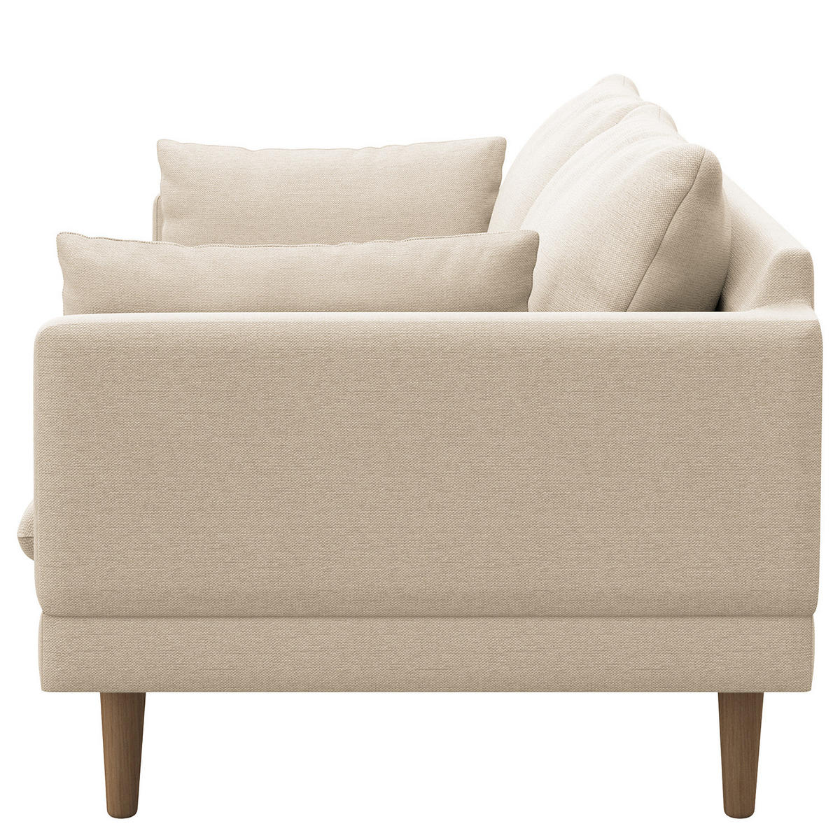 2-SITZER SOFA - Webstoff - Beige, Textil (162/83/85cm) - home24