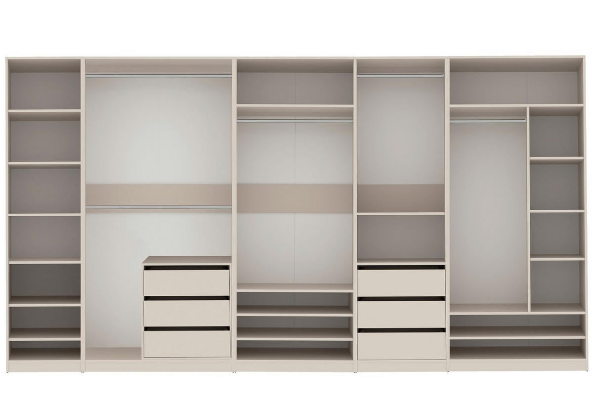 GARDEROBENSCHRANK OFFEN TRES R/C CASHMERE 380/206/51 cm - Kaschmir, Holzwerkstoff (380/206/51cm) - Marmex Möbel