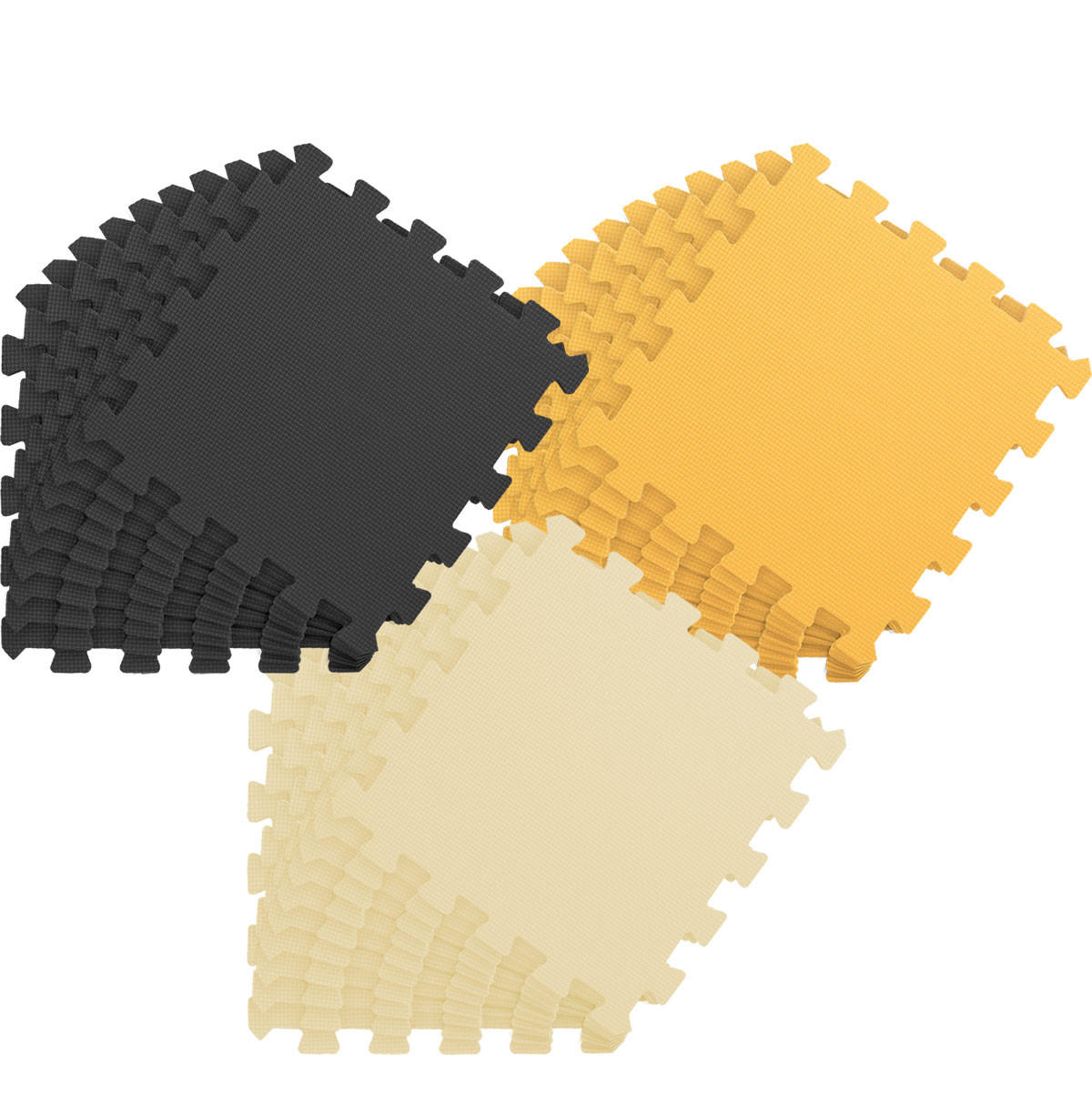 SPIELMATTE ab Null - 270/90 cm Puzzlematte Schwarz - Multicolor, Kunststoff (30/30cm) - Littletom