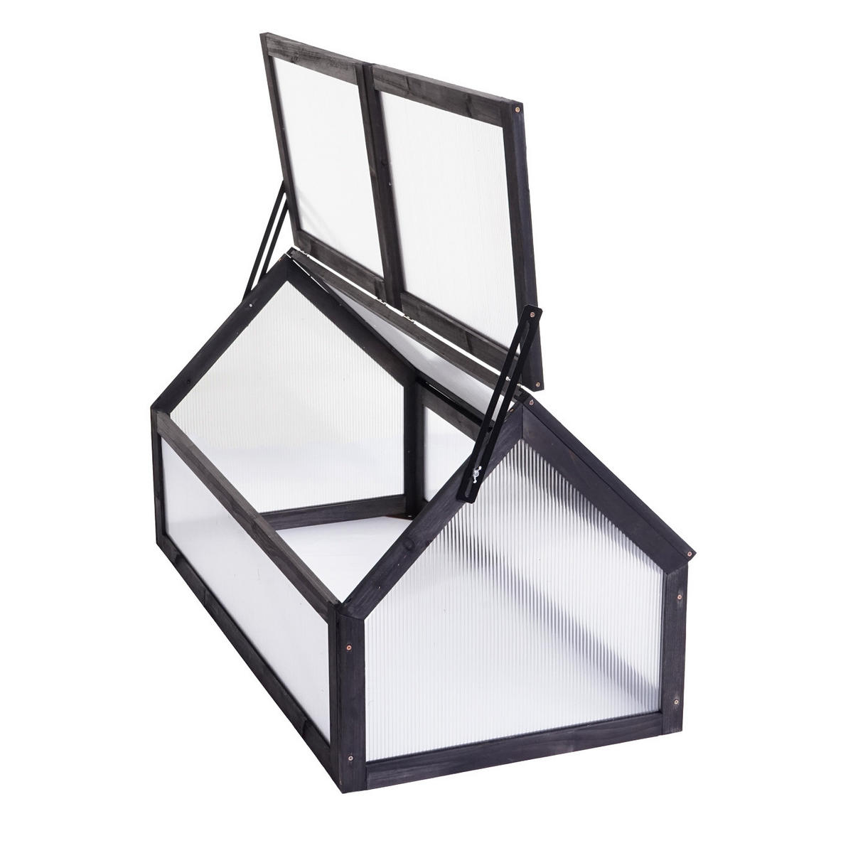 FRÜHBEET Anthrazit - Anthrazit, Holz (57/108/54cm) - MCW