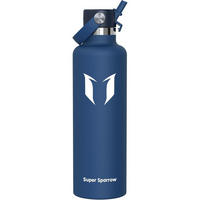 TRINKFLASCHE Edelstahl 1000 ml Blaubeere - Blau, Metall (8.5/8.5cm)