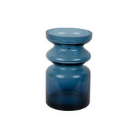 VASE Gusto Blau 15.5/15.5/25 cm - Blau, Glas (25cm) - Present Time