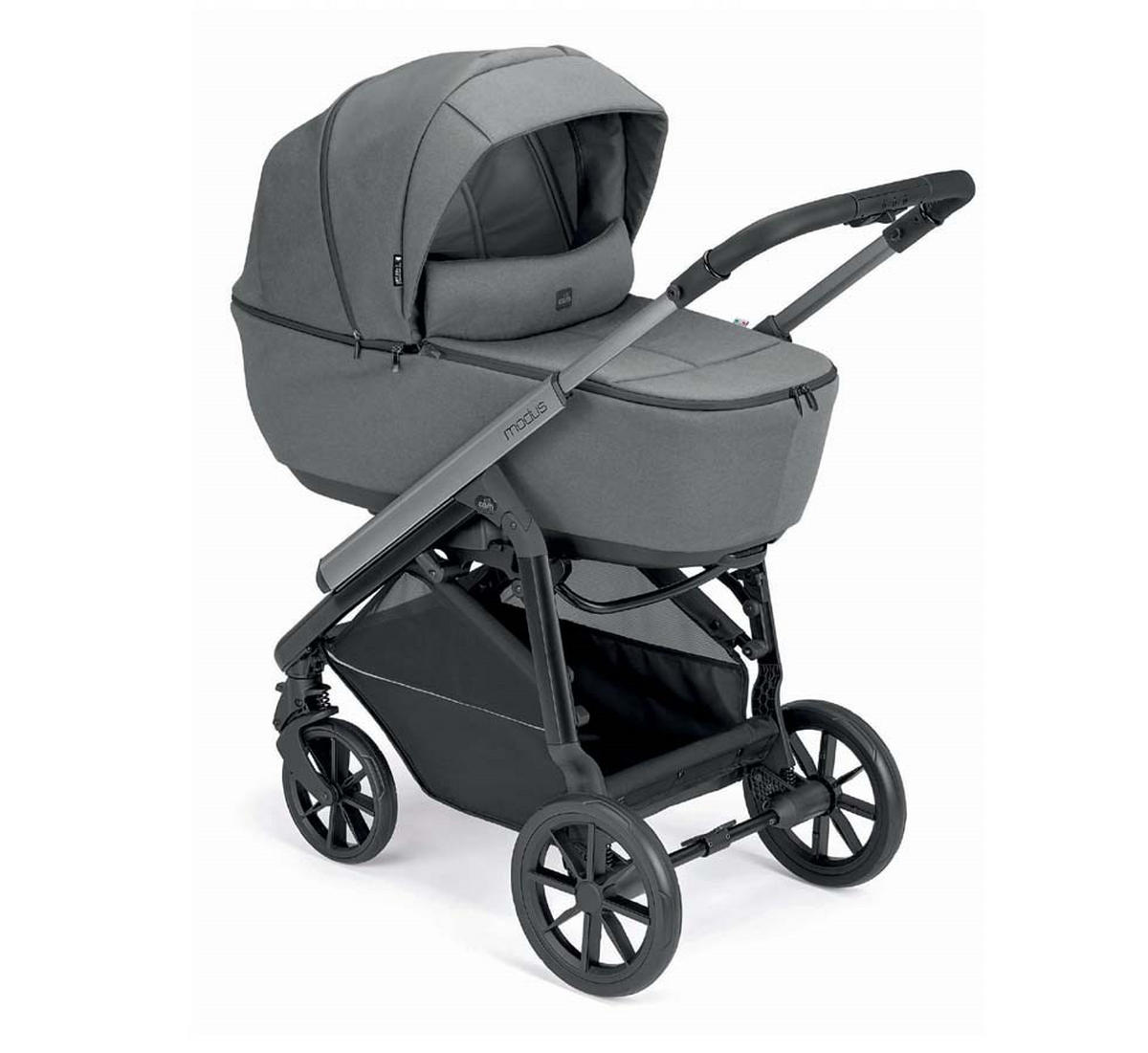 KOMBI-KINDERWAGEN Modus Duo 2n1 inkl. atmungsaktiver Simply-Matratze - Grau, Kunststoff (810/510/584cm) - Cam il Mondo del Bambino S.p.A.