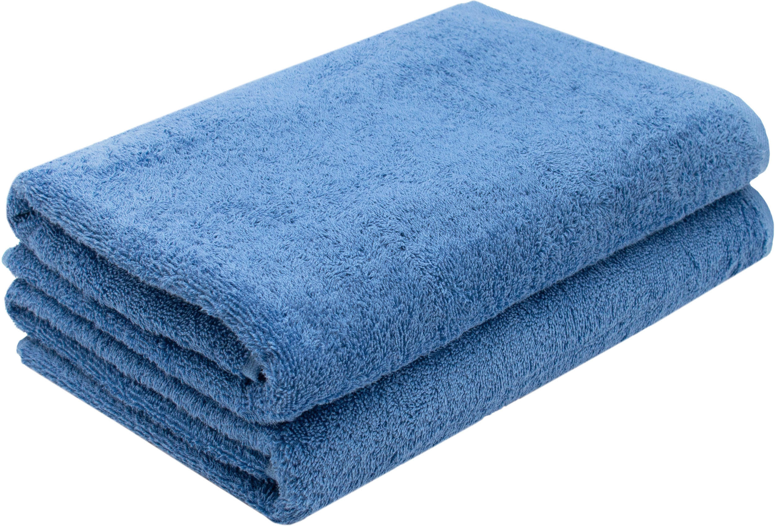 DUSCHTÜCHER, 2er-Set, 70x140 cm, 100% Baumwolle, Blau - Dunkelblau, Textil (70/140cm) - Zollner