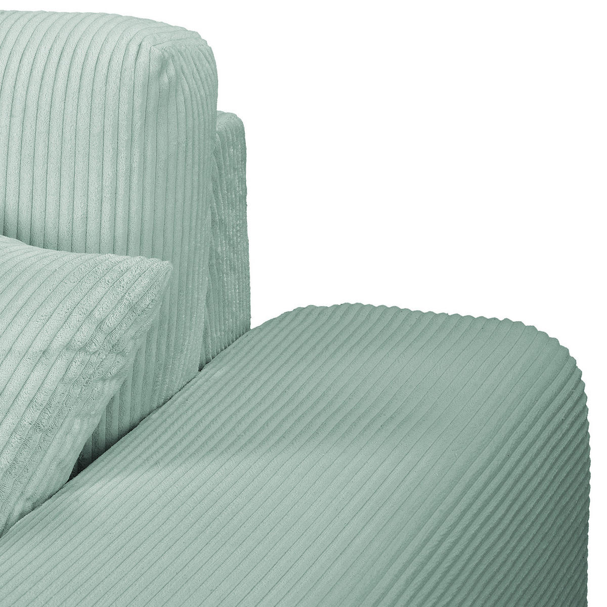 BIGSOFA - Schwarz/Hellblau, Kunststoff/Textil (237/79/144cm) - home24