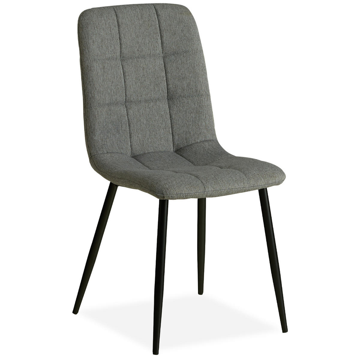 STUHL in Stahl Leinen Grau - Grau, Textil (43/88/50cm) - Homestyle4u