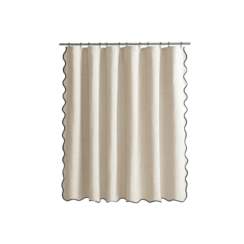 DUSCHVORHANG, beige, 200 x 180 cm, Leinenmaterial - Beige, Textil (180/200cm) - Weltevree