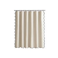 DUSCHVORHANG, beige, 200 x 180 cm, Leinenmaterial - Beige, Textil (180/200cm) - Weltevree