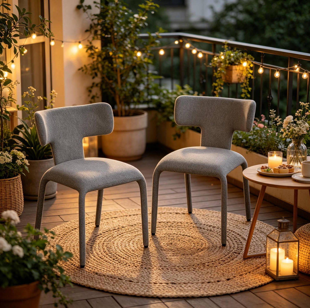 STUHL 2er-Set mit Rollen 53 x 53 x 78 cm Grau - Grau, Metall (53/78/53.1cm) - Meubliv