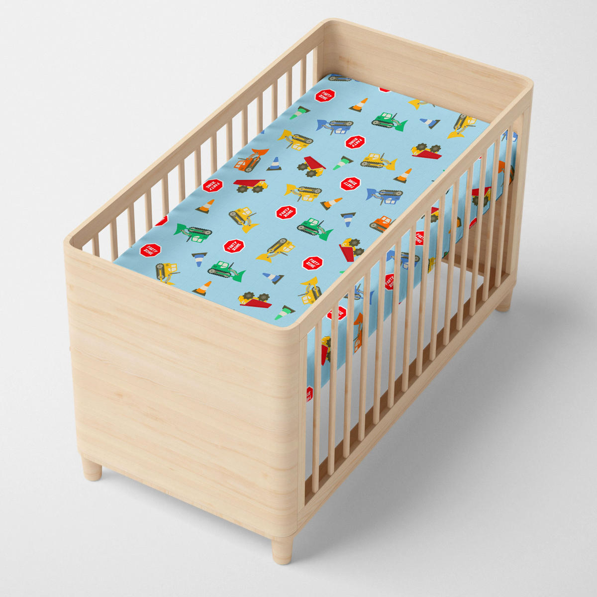 SPANNBETTTUCH machinery 60x120x14 cm (kinderbett) mehrfarbig - Multicolor, Textil (60/120cm) - Happy Friday